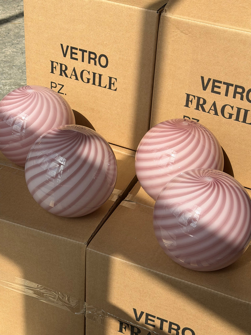 Murano Candy suspension améthyste swirl D:20 cm