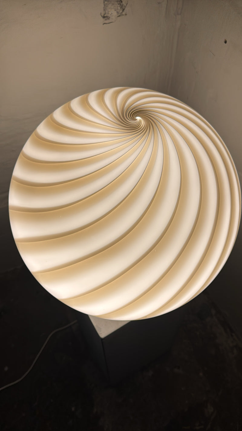 Murano Candy vloerlamp grijs bruin swirl D:40 cm