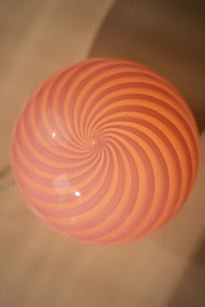 Murano Candy bordlampe bubble gum swirl D:20 cm