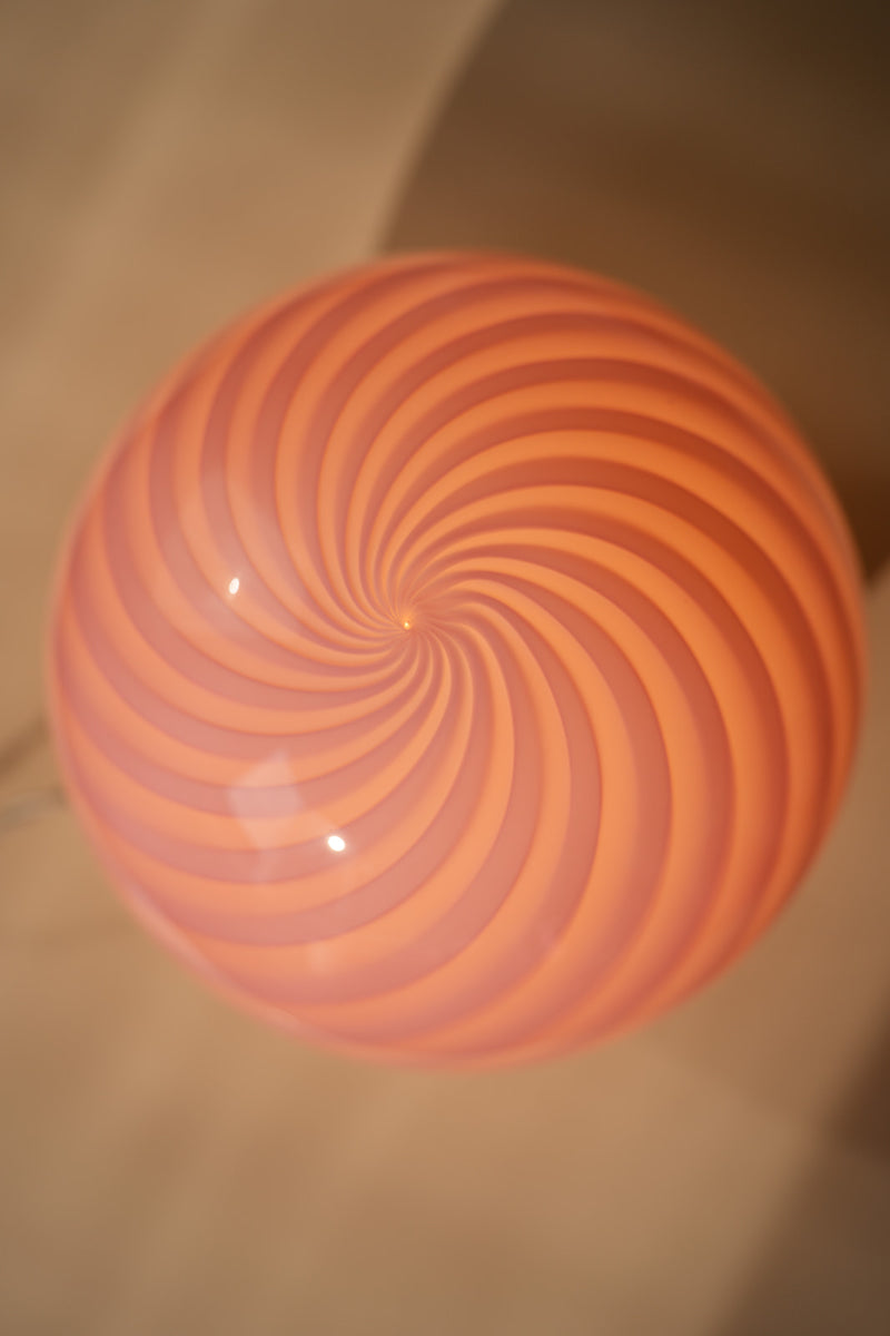 Murano Lampe de table Candy bubble gum swirl D:20 cm