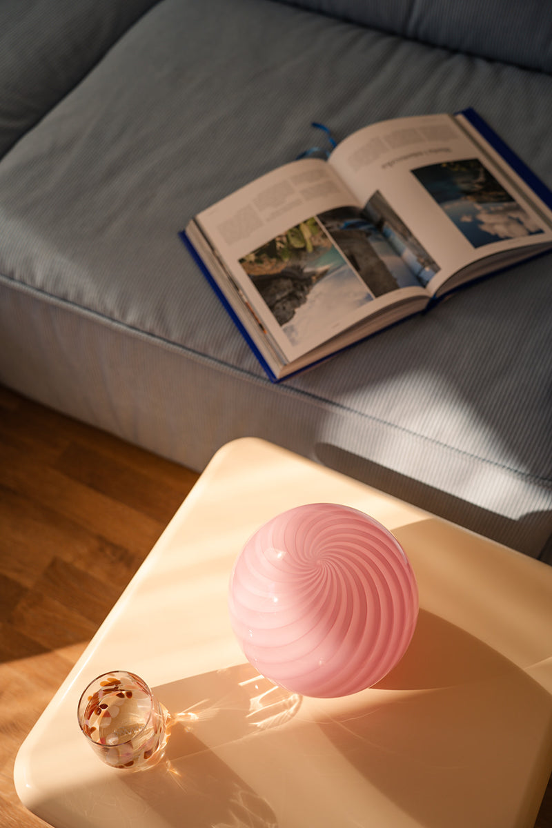 Murano Lampe de table Candy bubble gum swirl D:20 cm