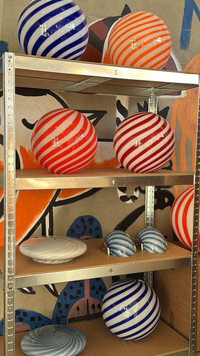 Murano Candy plafond lyseblå swirl D:30 cm [archive]