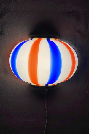 Murano Candy væglampe blå/rød striber 21x15cm [archive]