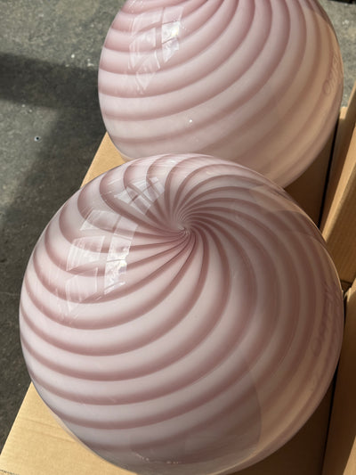 Murano Candy pendant amethyst swirl D:40 cm