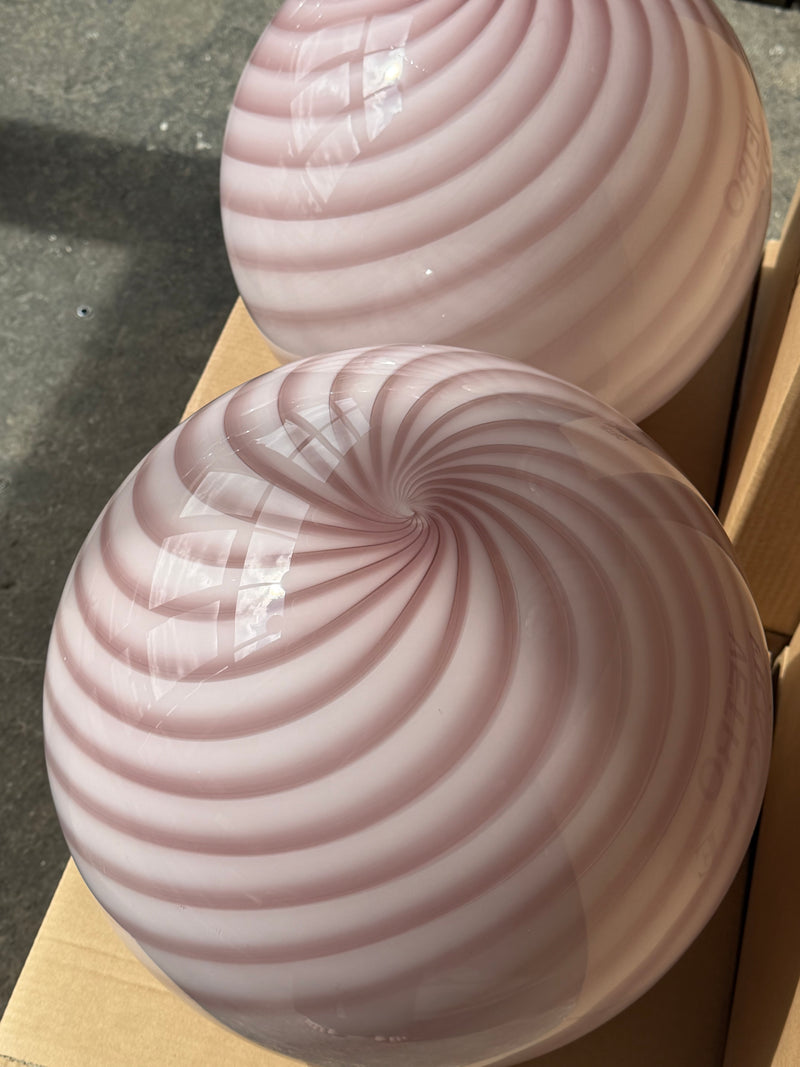 Murano Candy Pendelleuchte Amethyst Swirl D:40 cm