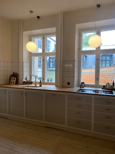 Murano Candy hanglamp wit swirl D:30 cm [archive]