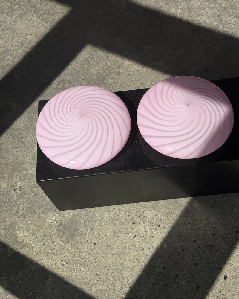 Murano Candy plafond bubble gum lyserød swirl D:30 cm