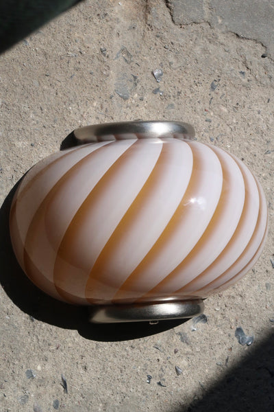 Murano Candy væglampe karamel creme swirl 21x15cm