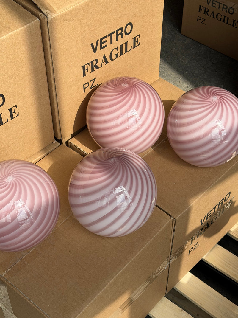 Murano Candy suspension améthyste swirl D:20 cm