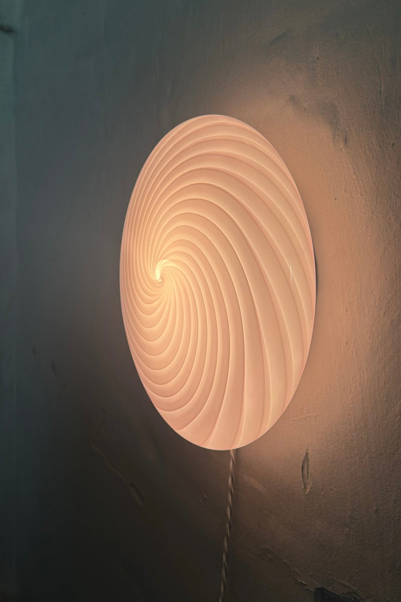 Murano Candy plafond bubble gum lyserød swirl D:30 cm