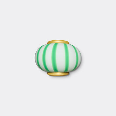 Murano Candy wandlamp groene strepen 21x15cm