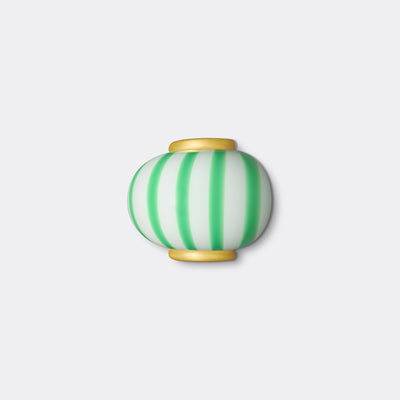 Murano Candy wandlamp groene strepen 21x15cm