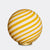 Murano Candy Stehlampe gelb/weiß Swirl D:40 cm