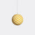 Murano Candy pendel gul/vit swirl D:20 cm