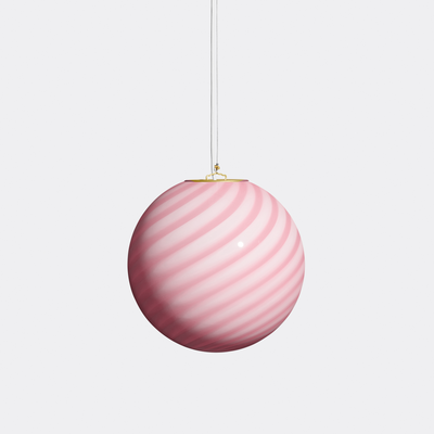 Murano Candy pendel ametyst swirl D:30 cm