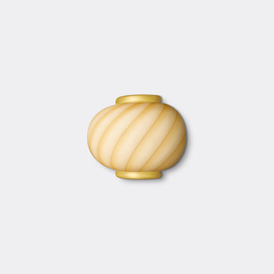 Murano Candy væglampe gul swirl 21x15cm