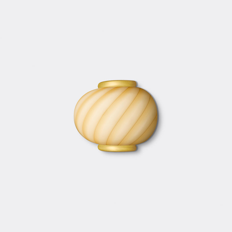 Murano Candy vägglampa gul swirl 21x15cm