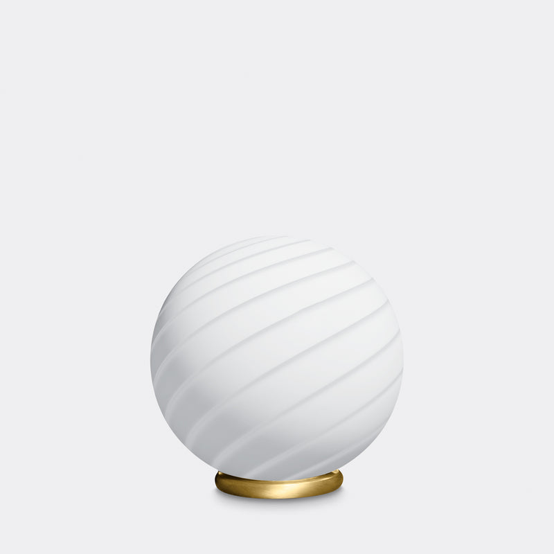 Murano Lampe de table Candy blanche tourbillon D:20 cm