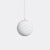 Murano Candy pendel hvid swirl D:20 cm