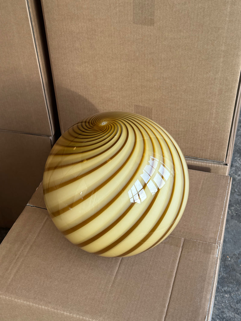 Murano Candy pendel orange rav swirl D:30 cm [archive]