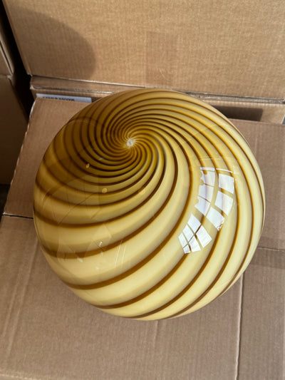 Murano Candy pendel orange rav swirl D:30 cm [archive]