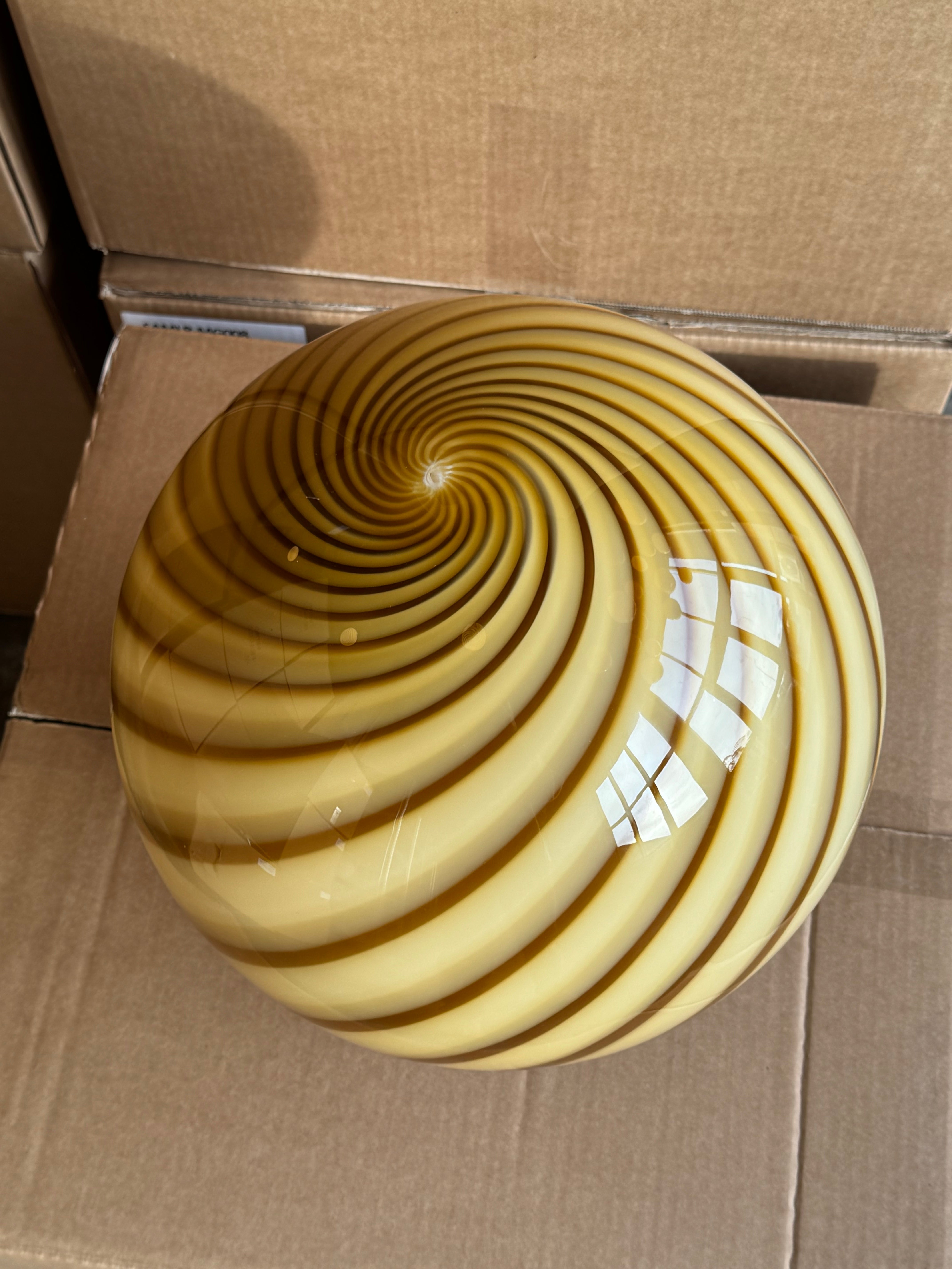 Murano Candy pendel orange rav swirl D:30 cm [archive]