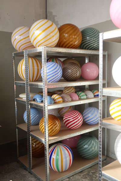 Stor Murano Candy Beach Ball pendel D:40 cm