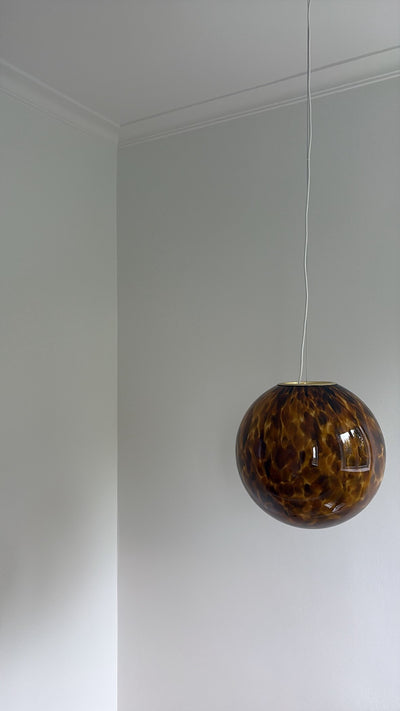 Murano Candypendel sköldpaddsmönstrad bärnsten D:30 cm