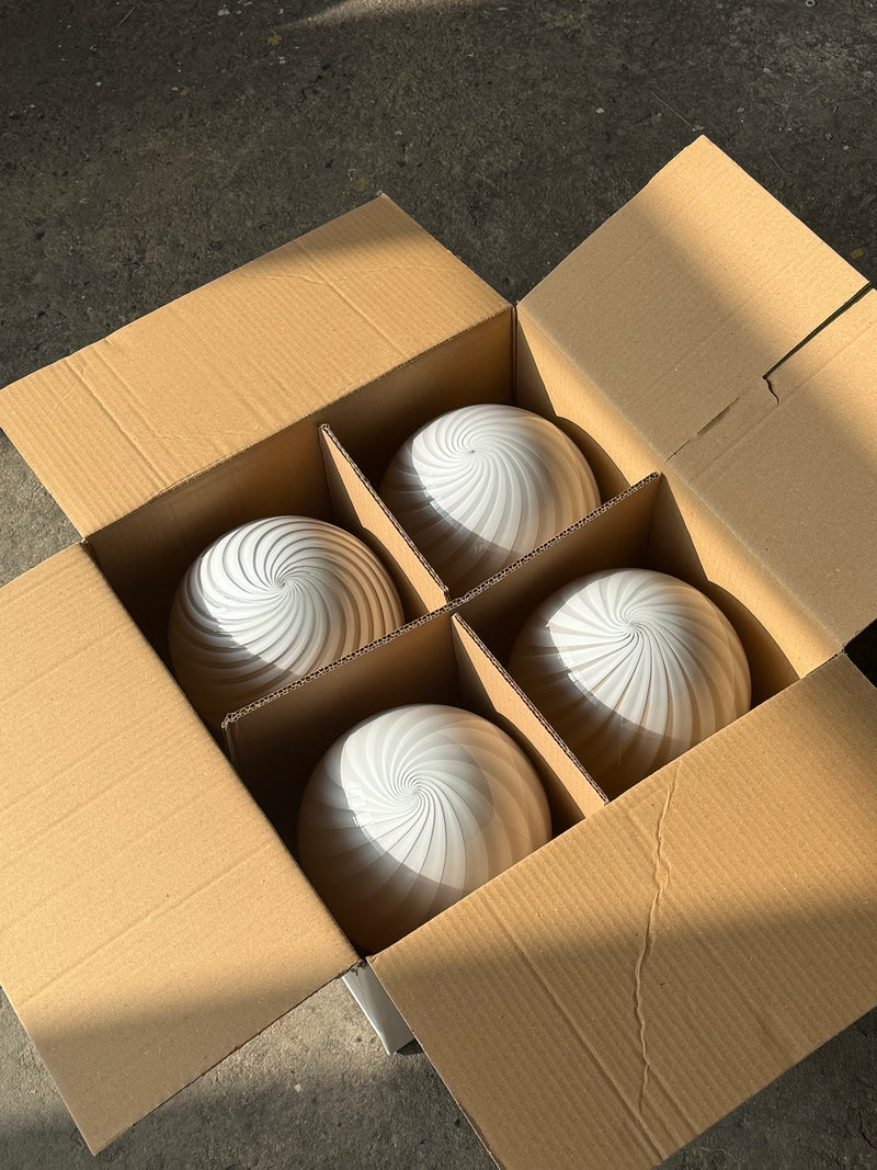 Murano Candy pendant caramel cream swirl D:20 cm