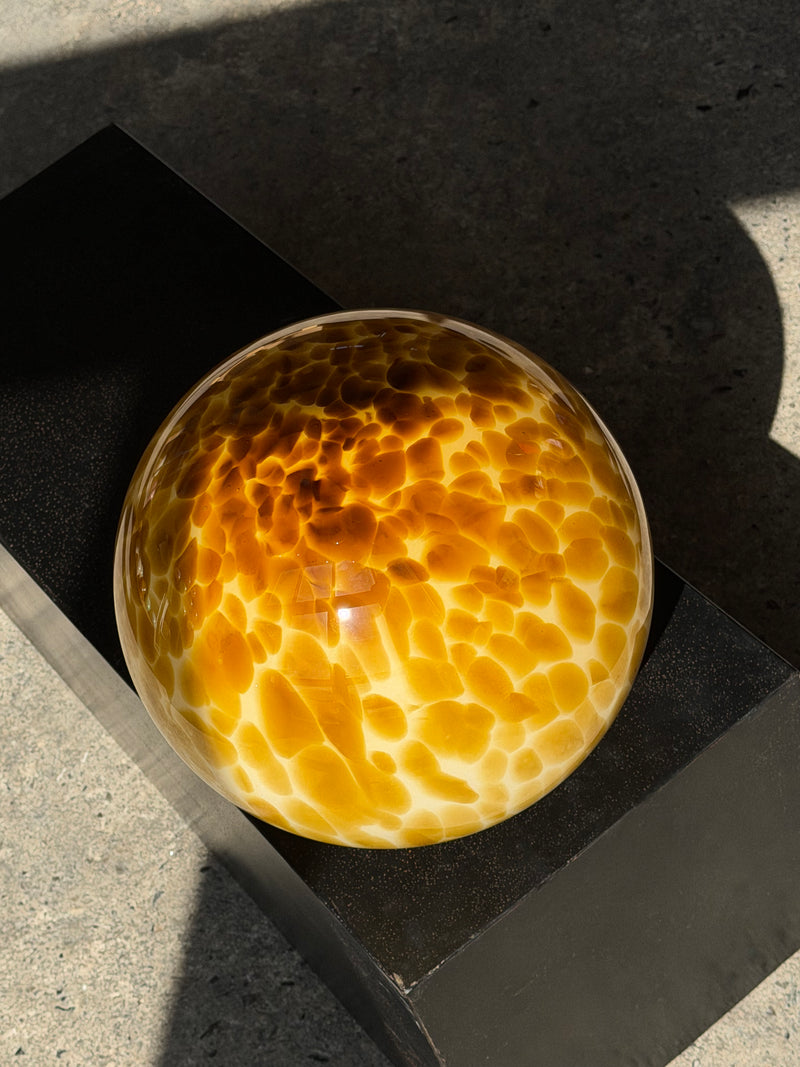 Murano Candy pendel orange rav swirl D:30 cm