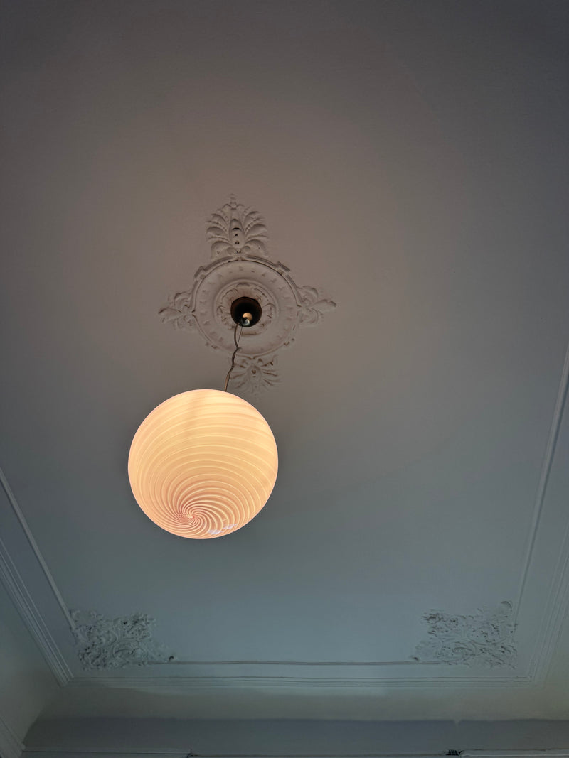 Murano Candy pendel bubble gum lyserød D:30 cm