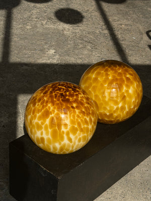 Murano Candy pendel orange rav swirl D:30 cm
