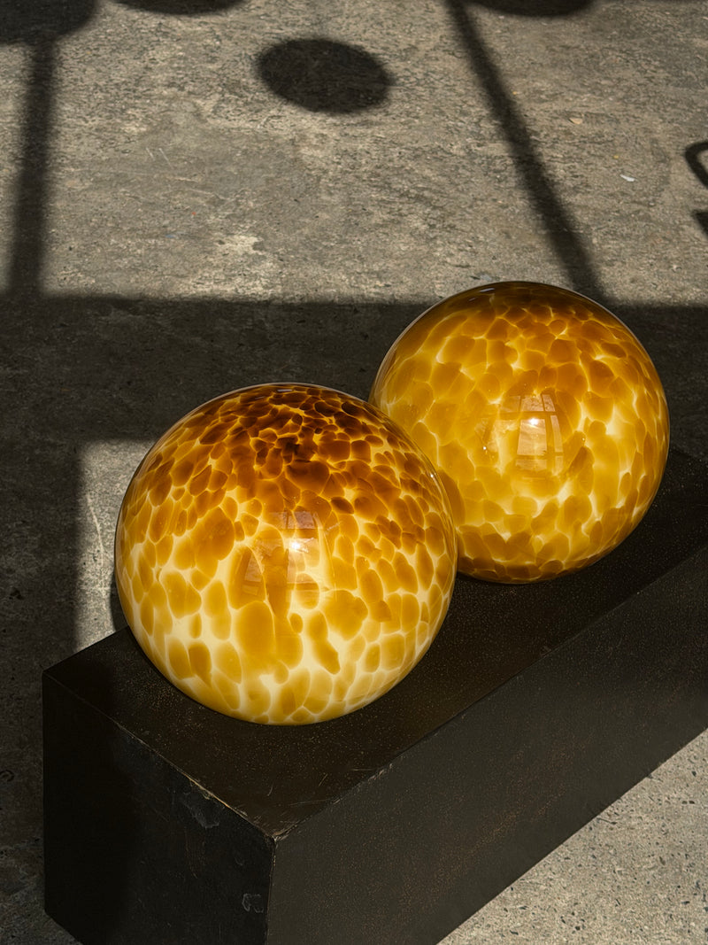 Murano Candy pendel orange rav swirl D:30 cm