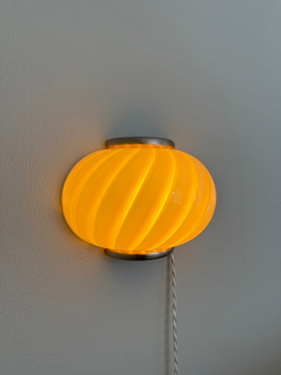 Murano Candy wall lamp caramel cream swirl 21x15cm