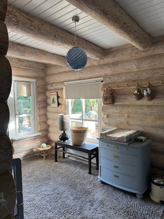 Murano Candy pendel blå swirl D:30 cm