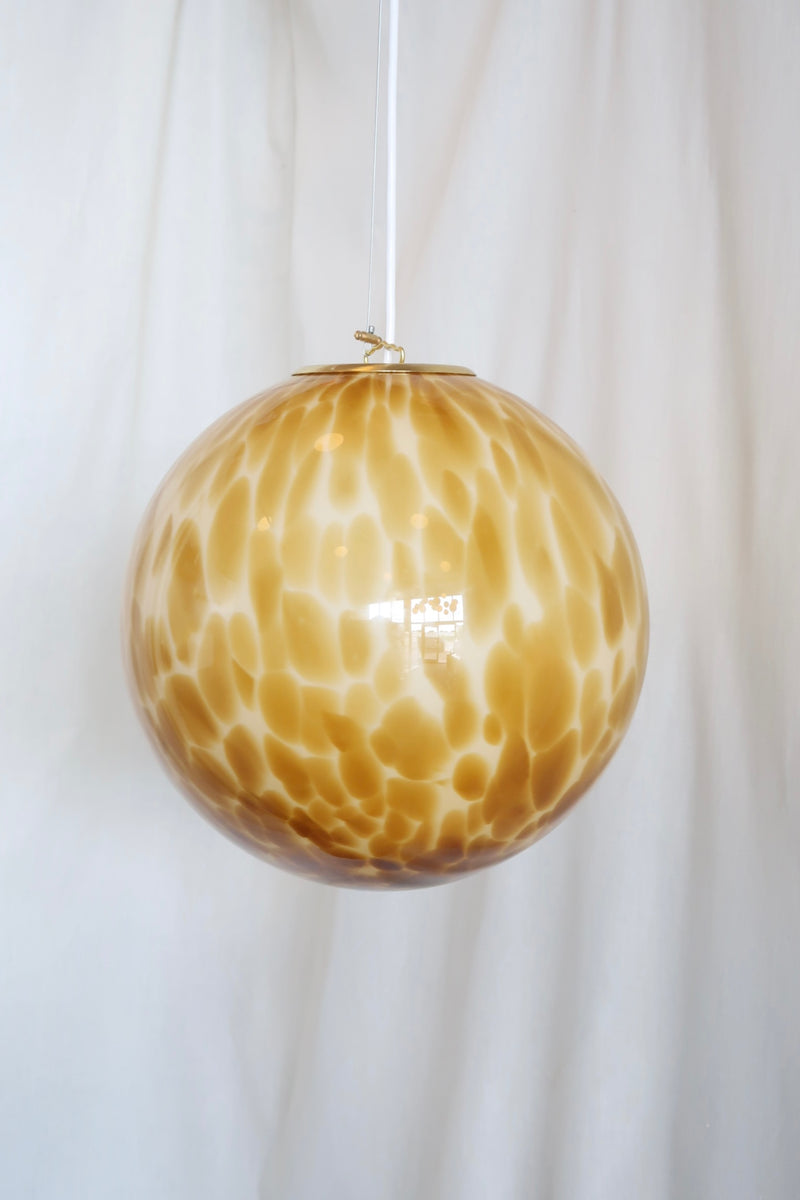 Murano Candy pendel orange rav swirl D:30 cm