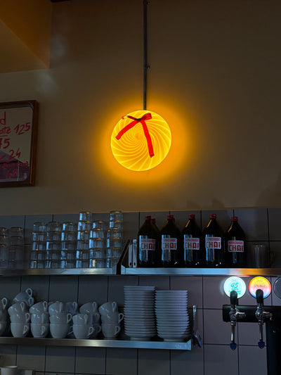 Murano Candy plafond karamell creme swirl D:30 cm