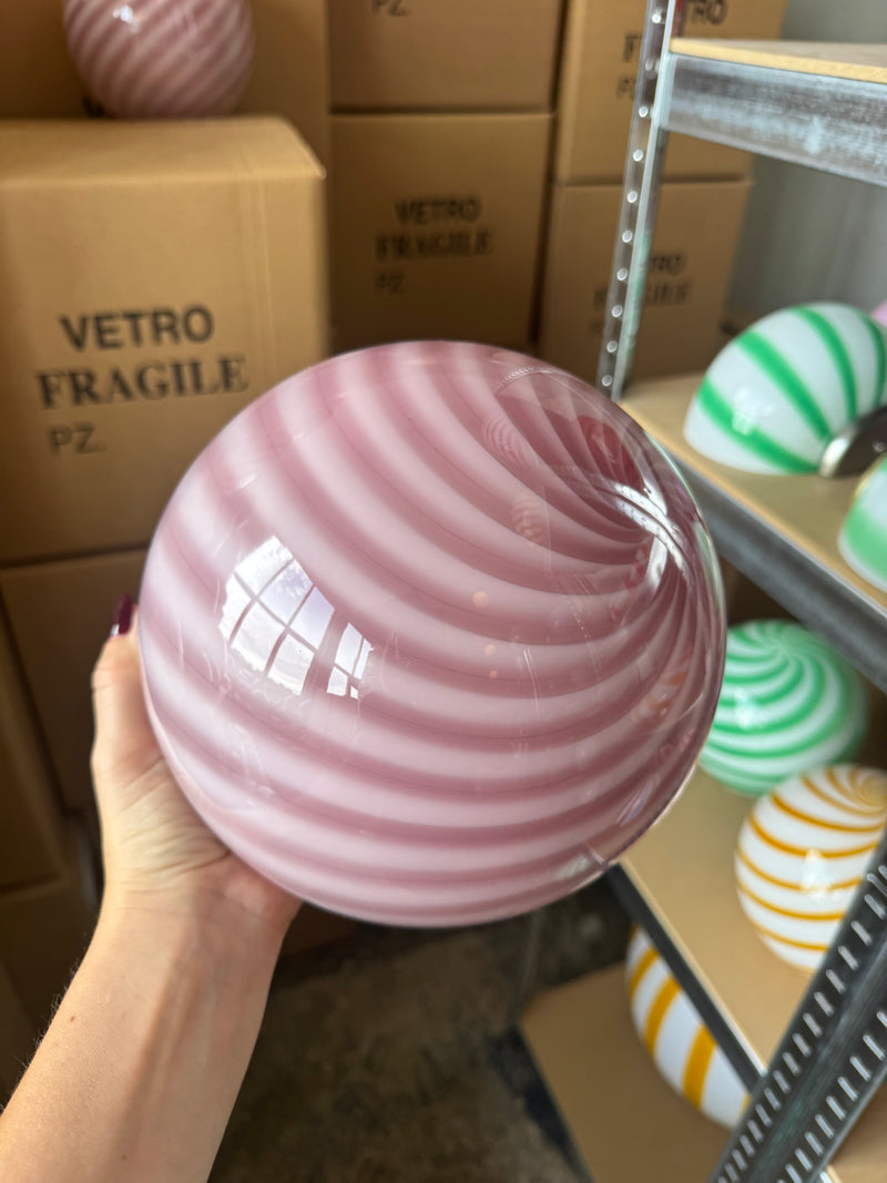 Murano Candy pendel ametyst swirl D:20 cm