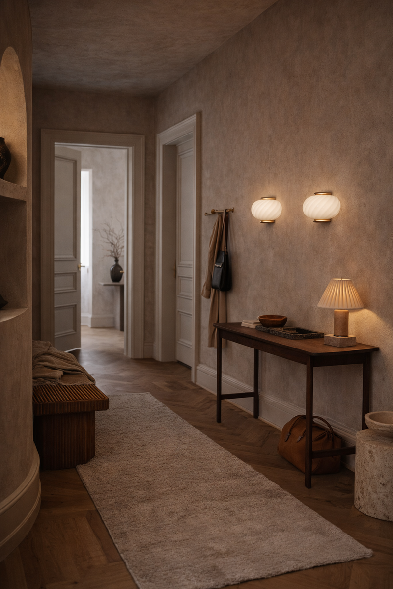 Murano Candy vägglampa vit swirl 21x15cm