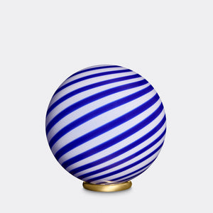 Murano Candy table lamp cobalt blue/white swirl D:30 cm
