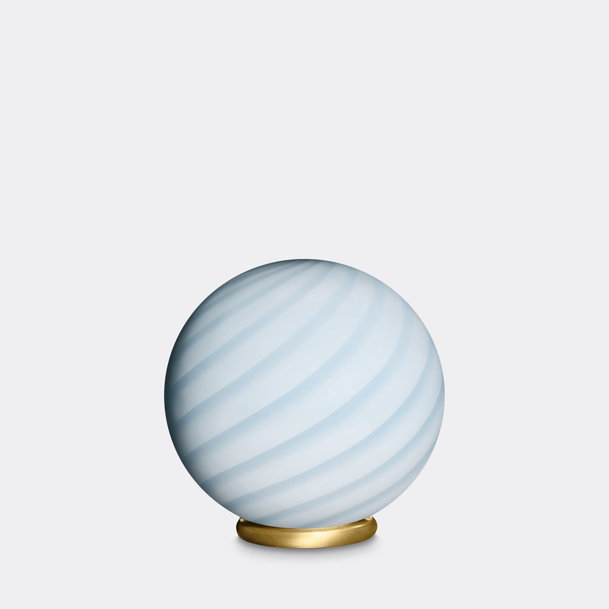 Murano Candy table lamp light blue swirl D:20 cm