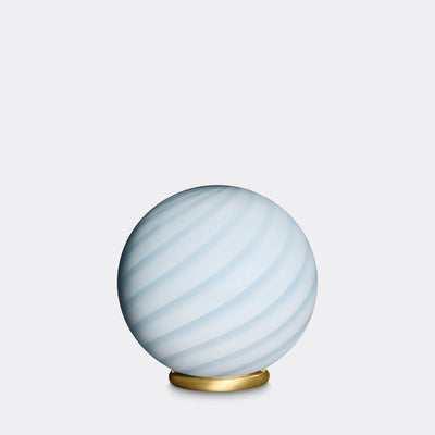 Murano Candy table lamp light blue swirl D:20 cm