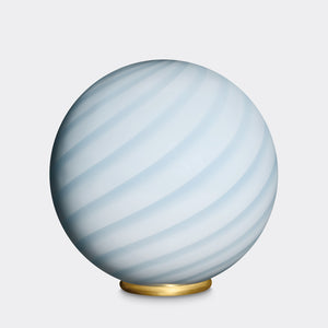 Murano Candy gulvlampe lyseblå swirl D:40 cm