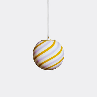 Murano Candy pendant yellow/purple swirl D:20 cm