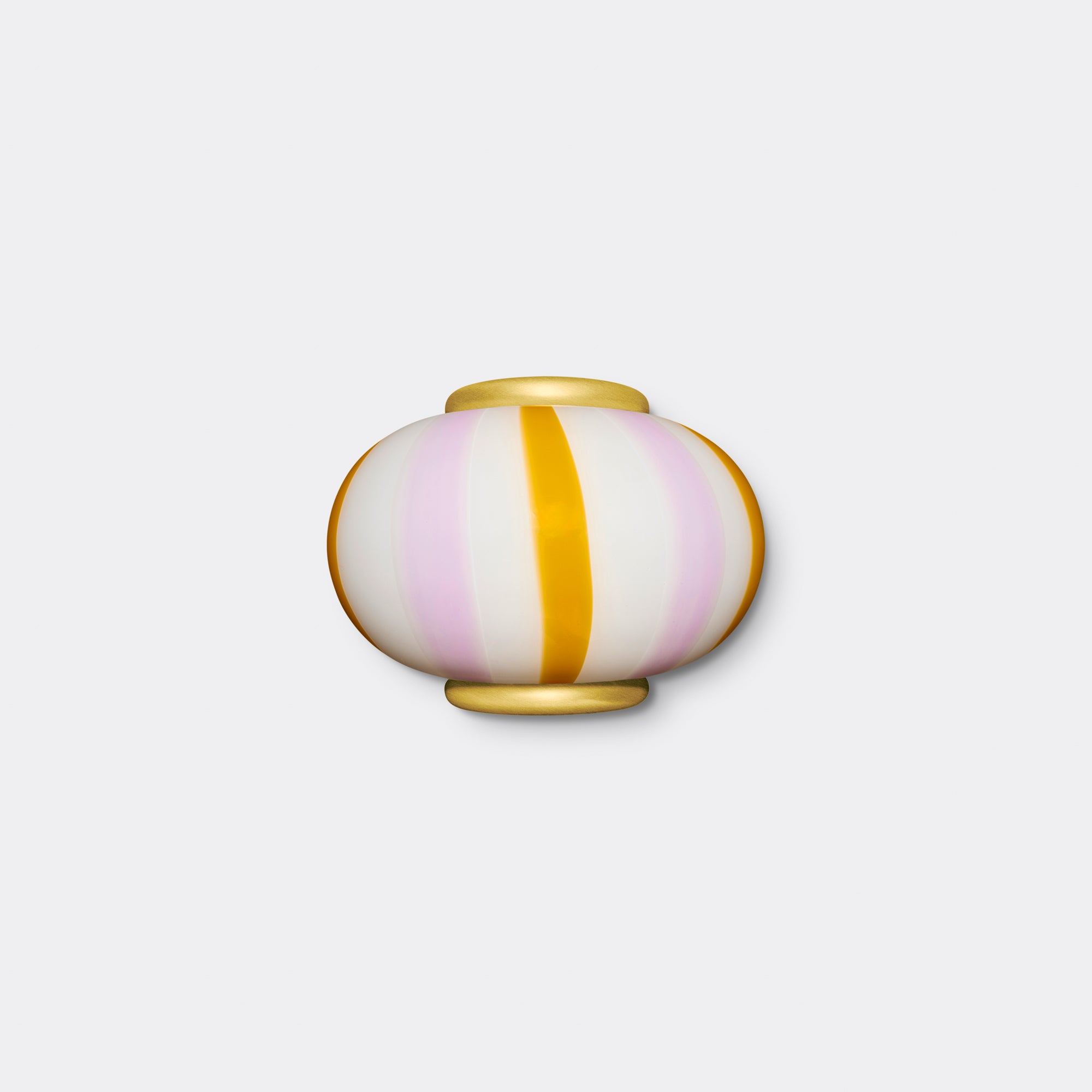 Murano Candy vägglampa rosa/gula ränder 21x15cm