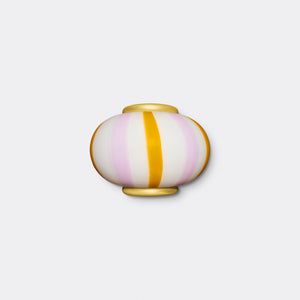 Murano Candy wandlamp lichtroze/gele strepen 21x15cm