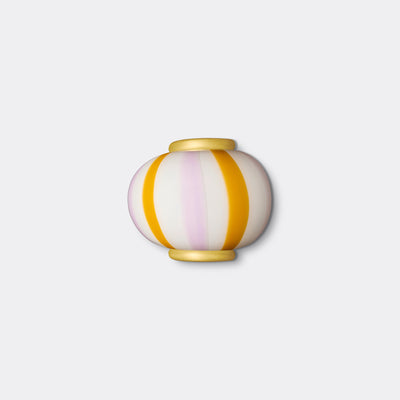 Murano Candy wandlamp lichtroze/gele strepen 21x15cm