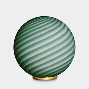 Murano Candy gulvlampe petrolium grøn swirl D:40 cm