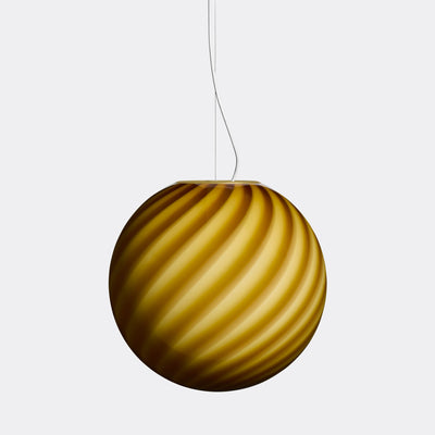 Stor Murano Candy pendel orange rav swirl D:40 cm