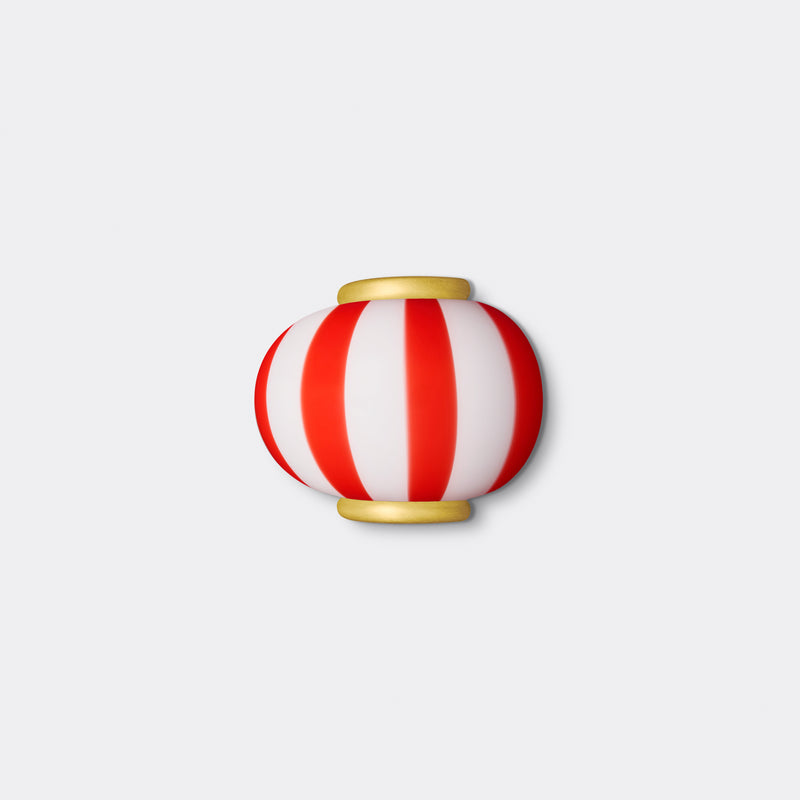 Murano Candy vägglampa röda ränder 21x15cm